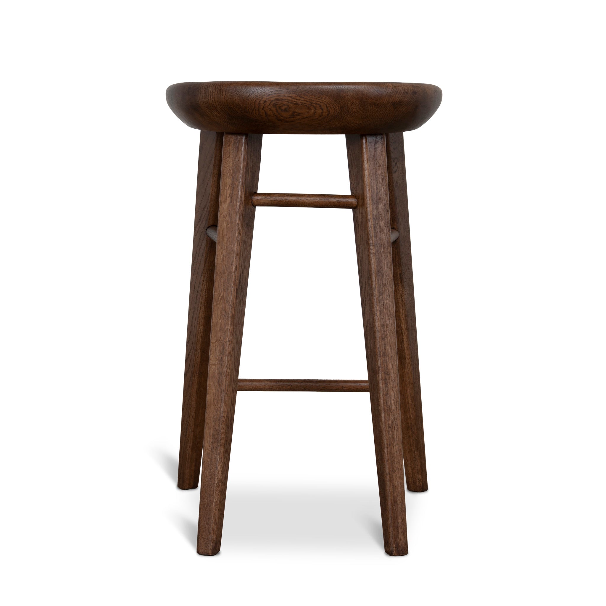 Elvo 67.5cm Bar Stool - Walnut Stain Bar Stool Oakwood-Core