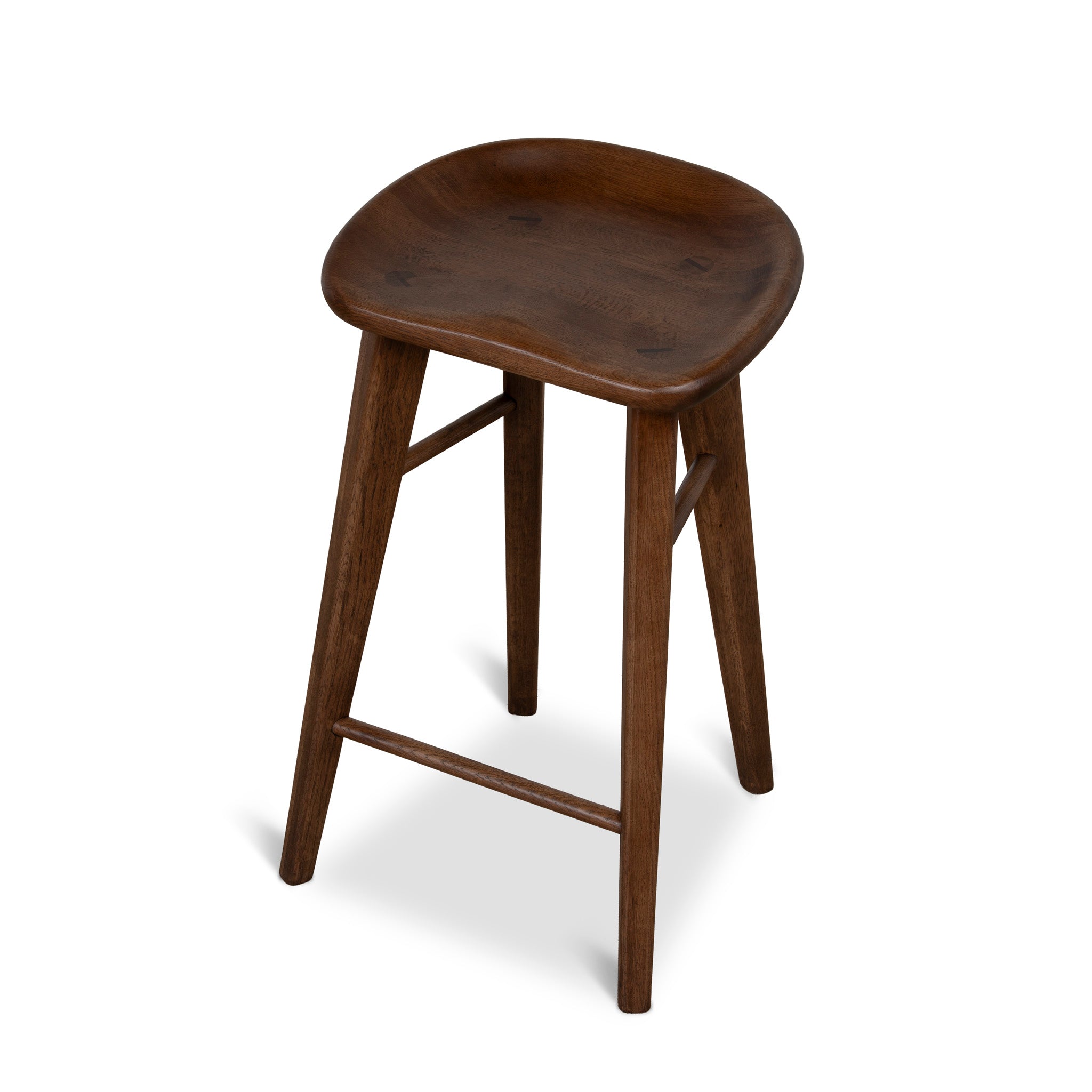 Elvo 67.5cm Bar Stool - Walnut Stain Bar Stool Oakwood-Core