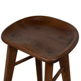 Elvo 67.5cm Bar Stool - Walnut Stain Bar Stool Oakwood-Core