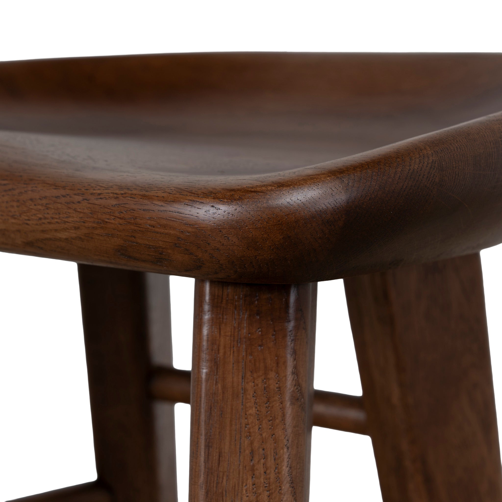 Elvo 67.5cm Bar Stool - Walnut Stain Bar Stool Oakwood-Core