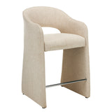 Set of 2 - Valtero 64cm Fabric Bar Stool - Cobble Beige Bar Stool Mars-Core
