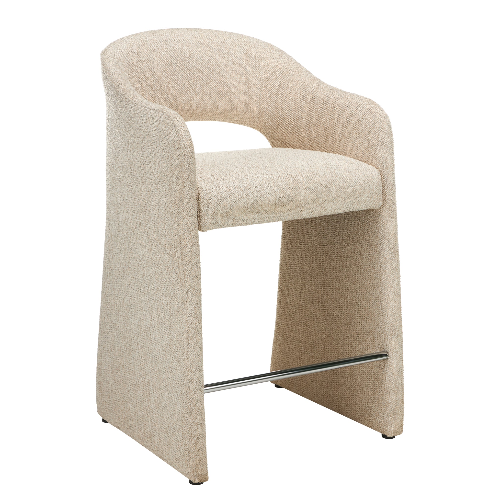 Set of 2 - Valtero 64cm Fabric Bar Stool - Cobble Beige Bar Stool Mars-Core