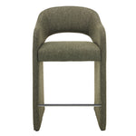 Set of 2 - Valtero 64cm Fabric Bar Stool - Twill Green Bar Stool Mars-Core
