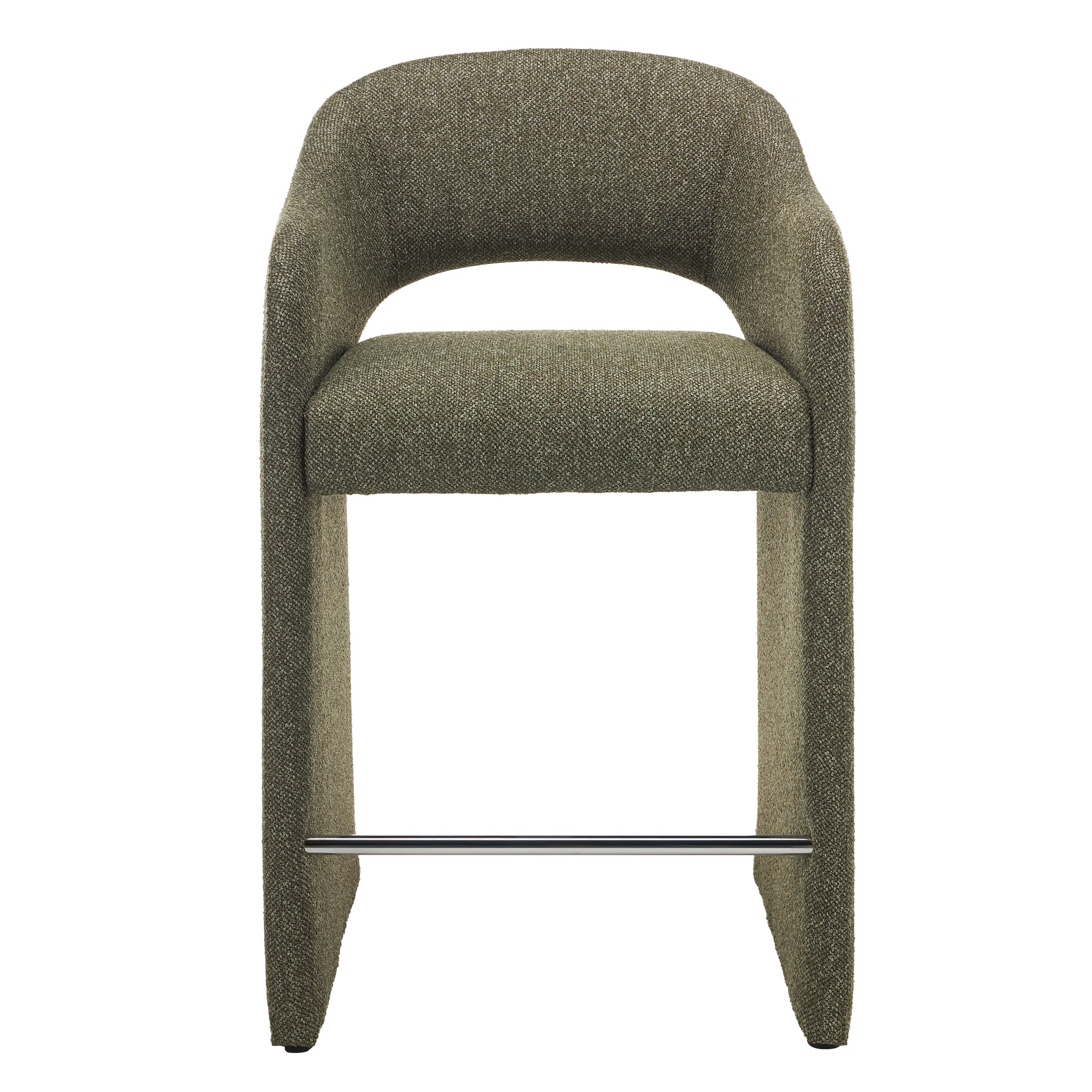 Set of 2 - Valtero 64cm Fabric Bar Stool - Twill Green Bar Stool Mars-Core