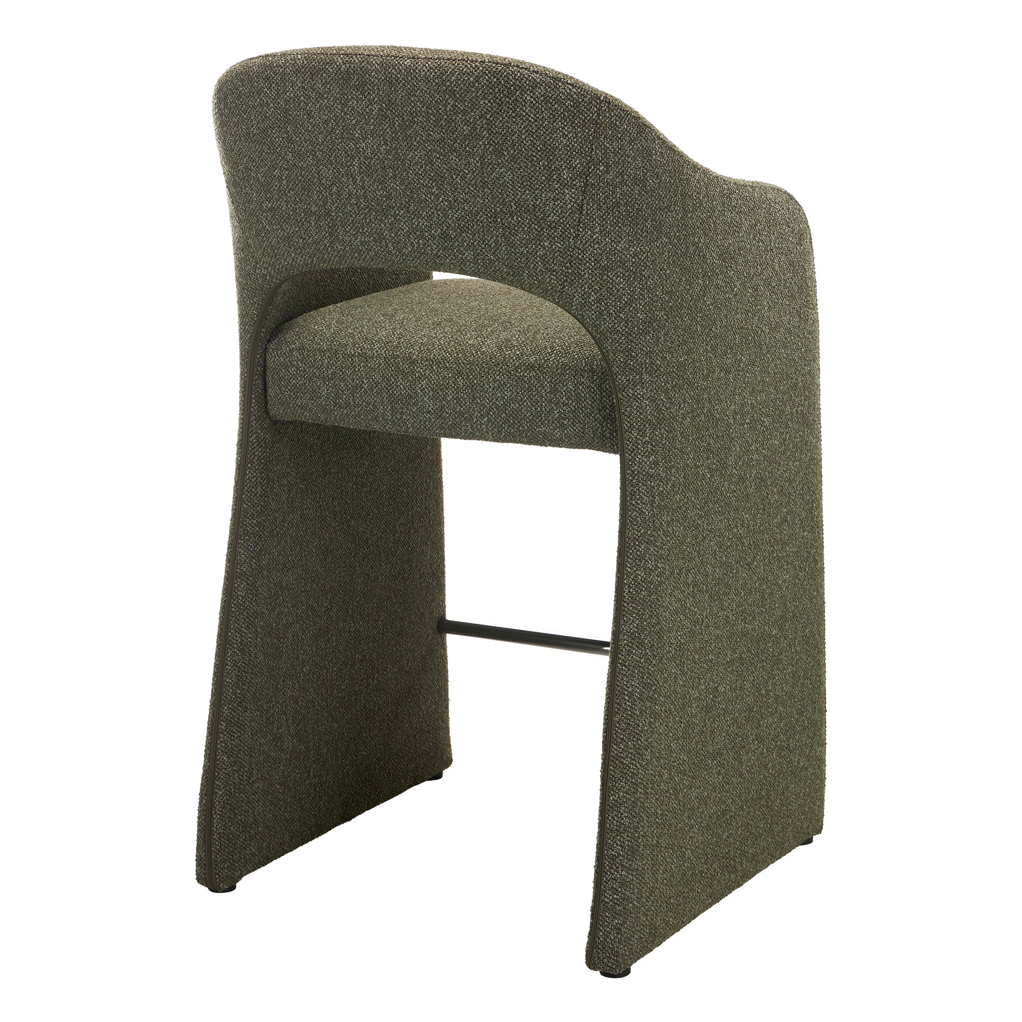 Set of 2 - Valtero 64cm Fabric Bar Stool - Twill Green Bar Stool Mars-Core
