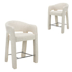 Set of 2 - Lunet 66cm Fabric Bar Stool - Verona Ivory Bar Stool Mars-Core
