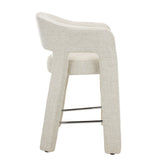 Set of 2 - Lunet 66cm Fabric Bar Stool - Verona Ivory Bar Stool Mars-Core