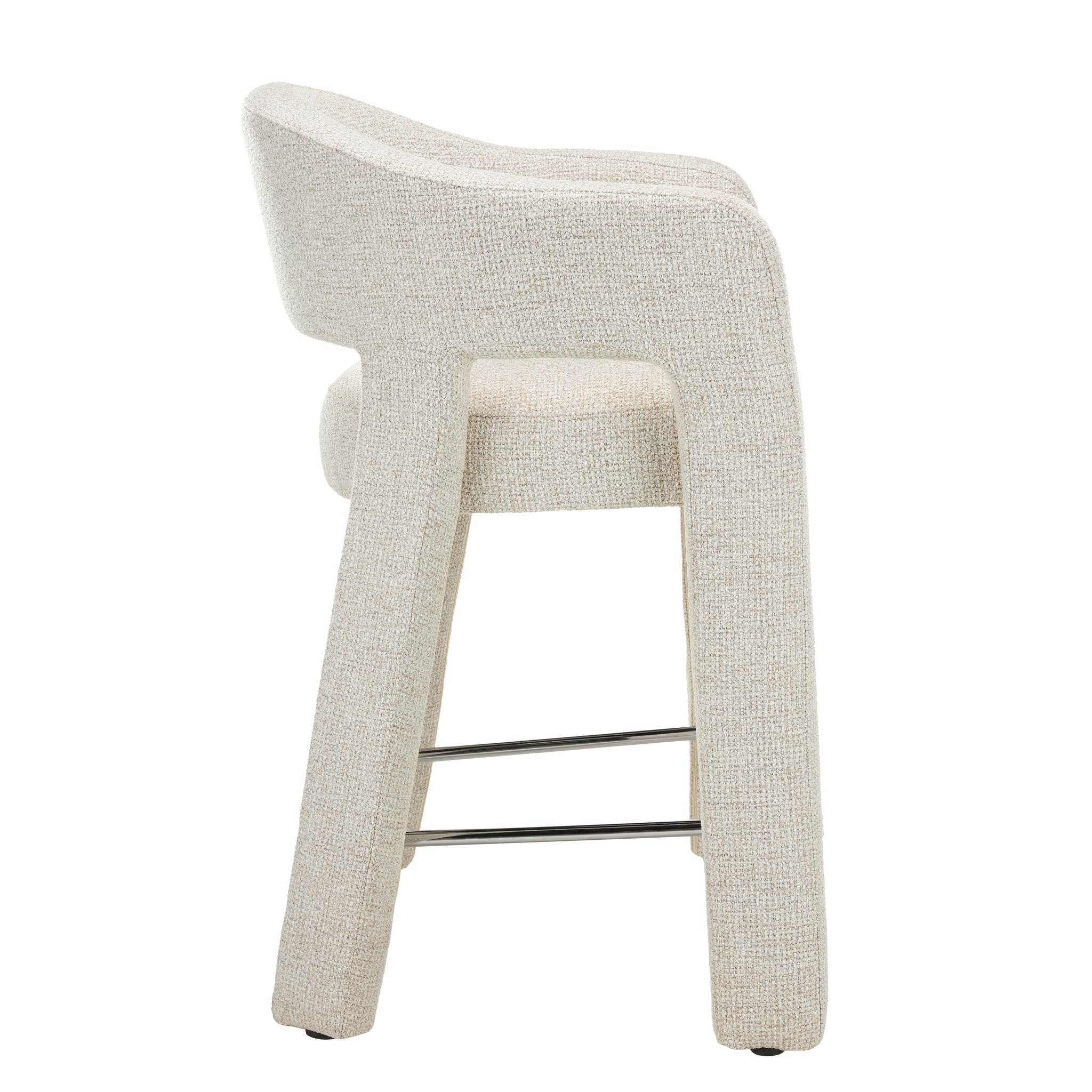 Set of 2 - Lunet 66cm Fabric Bar Stool - Verona Ivory Bar Stool Mars-Core