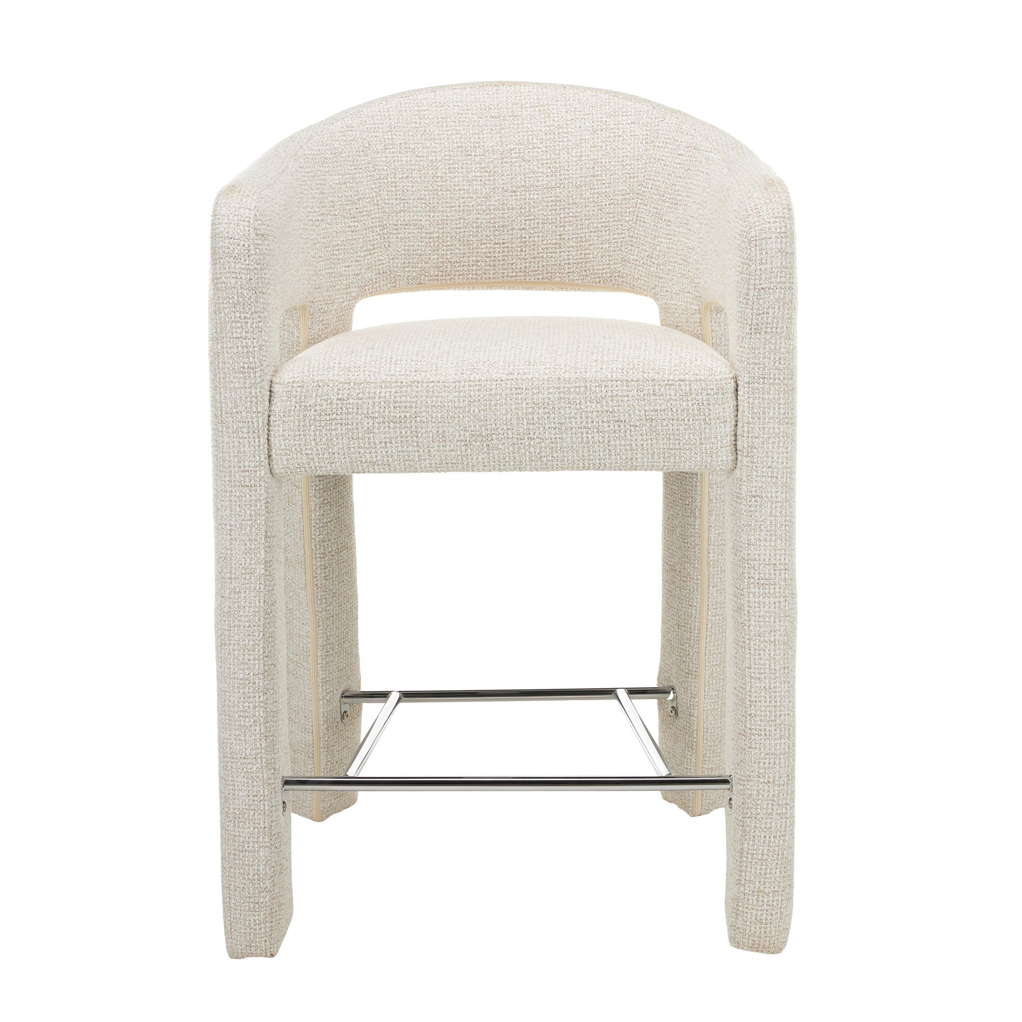 Set of 2 - Lunet 65cm Fabric Bar Stool - Verona Ivory Bar Stool Mars-Core