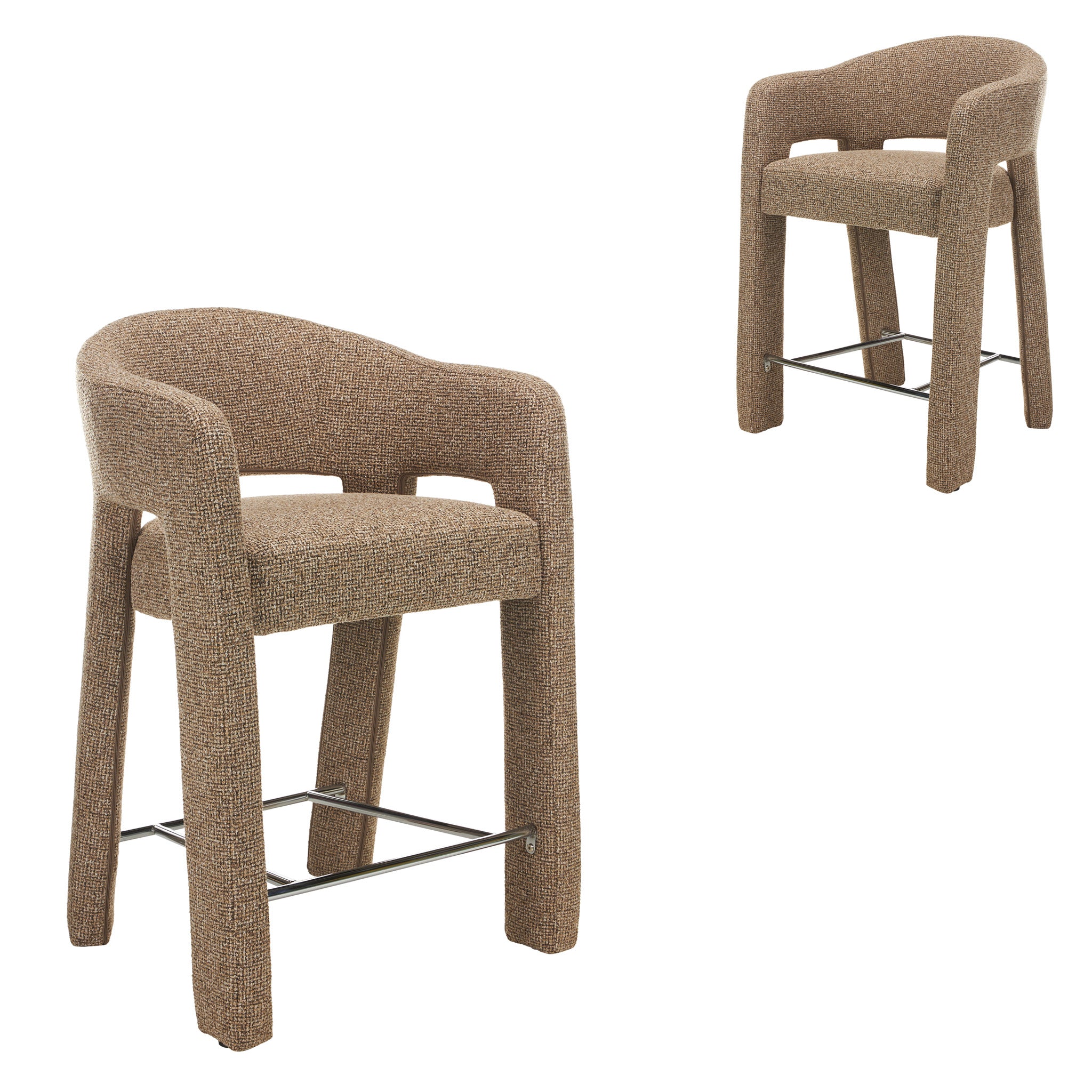 Set of 2 - Lunet 66cm Fabric Bar Stool - Verona Light Tan Bar Stool Mars-Core