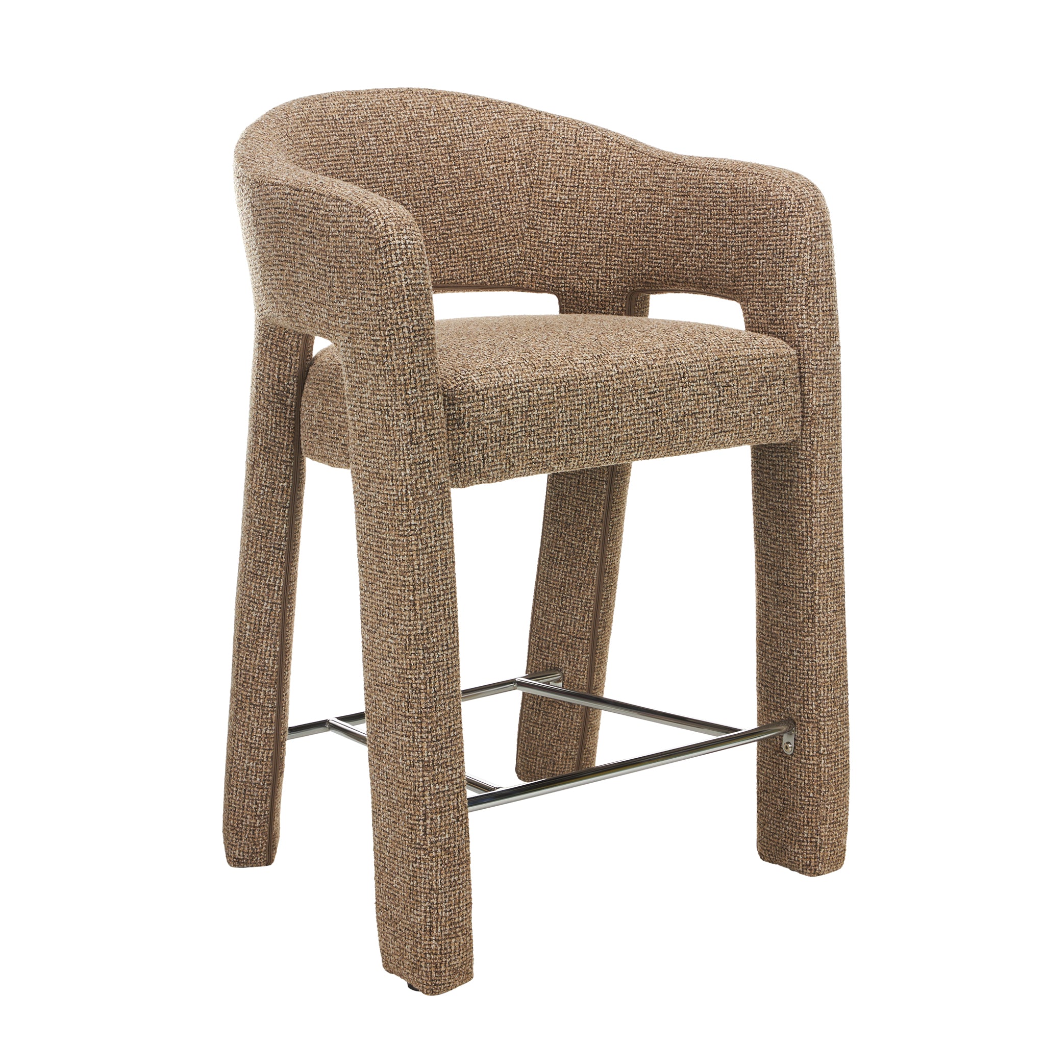 Set of 2 - Lunet 65cm Fabric Bar Stool - Verona Light Tan Bar Stool Mars-Core