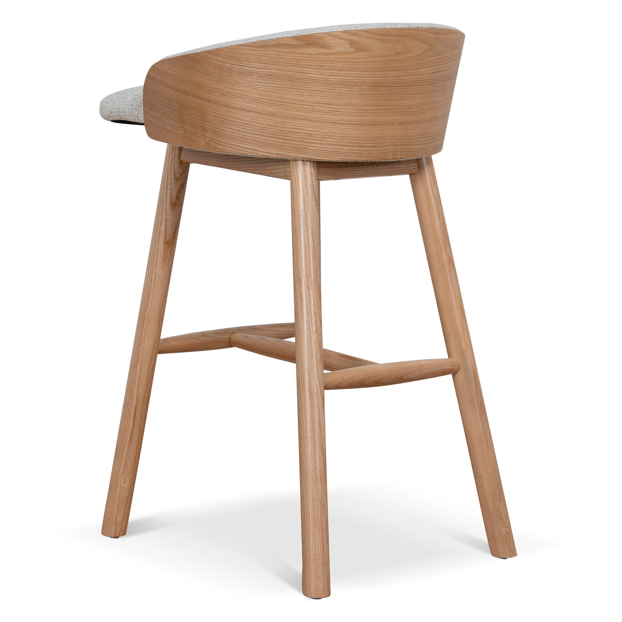 Nicholas 65cm Natural Bar Stool - Verona Ivory Bar Stool Drake-Core