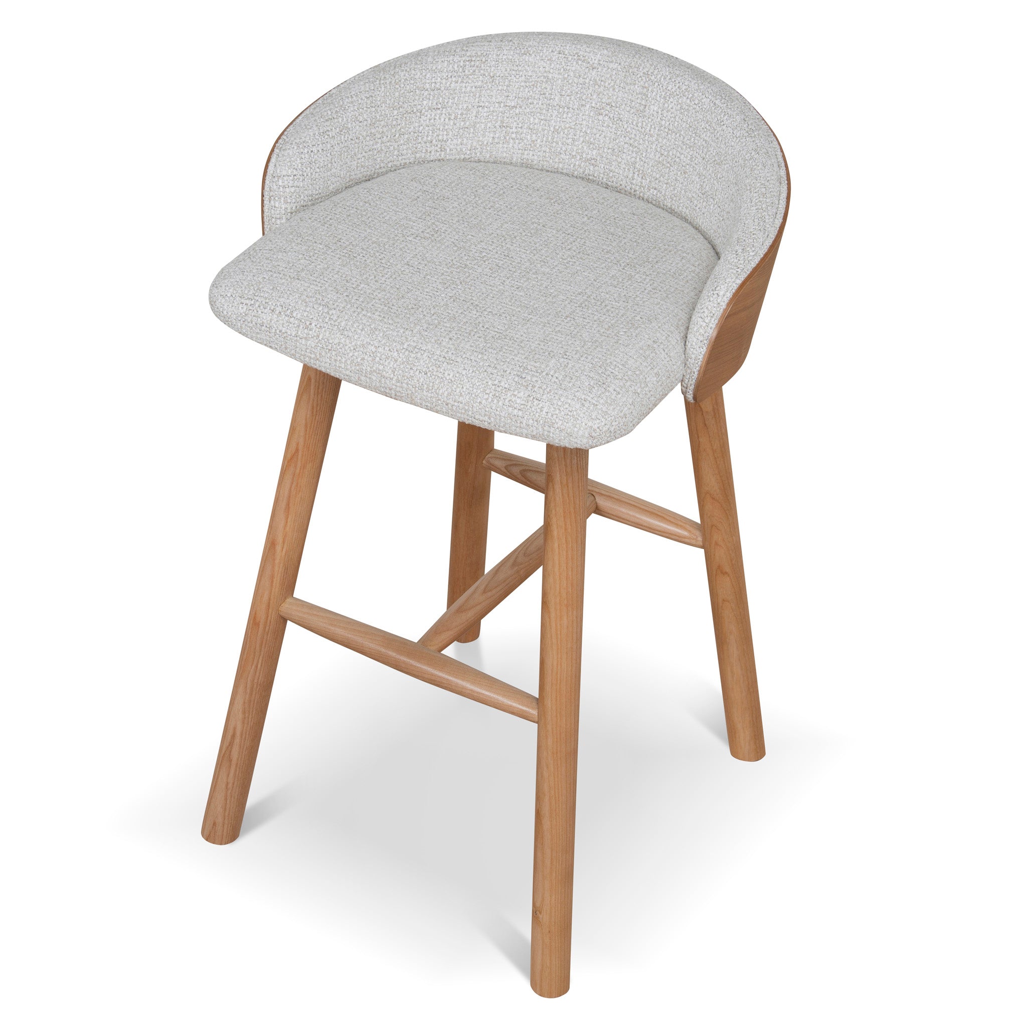 Nicholas 65cm Natural Bar Stool - Verona Ivory Bar Stool Drake-Core
