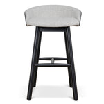 Nicholas 65cm Black Bar Stool - Verona Ivory Bar Stool Drake-Core