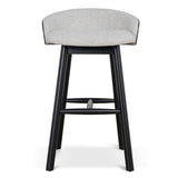Nicholas 65cm Black Bar Stool - Verona Ivory Bar Stool Drake-Core