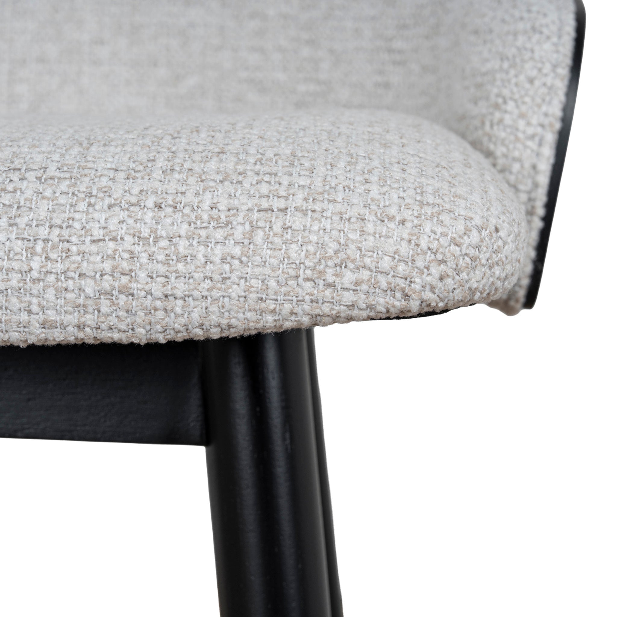 Nicholas 65cm Black Bar Stool - Verona Ivory Bar Stool Drake-Core