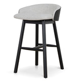 Nicholas 65cm Black Bar Stool - Verona Ivory Bar Stool Drake-Core