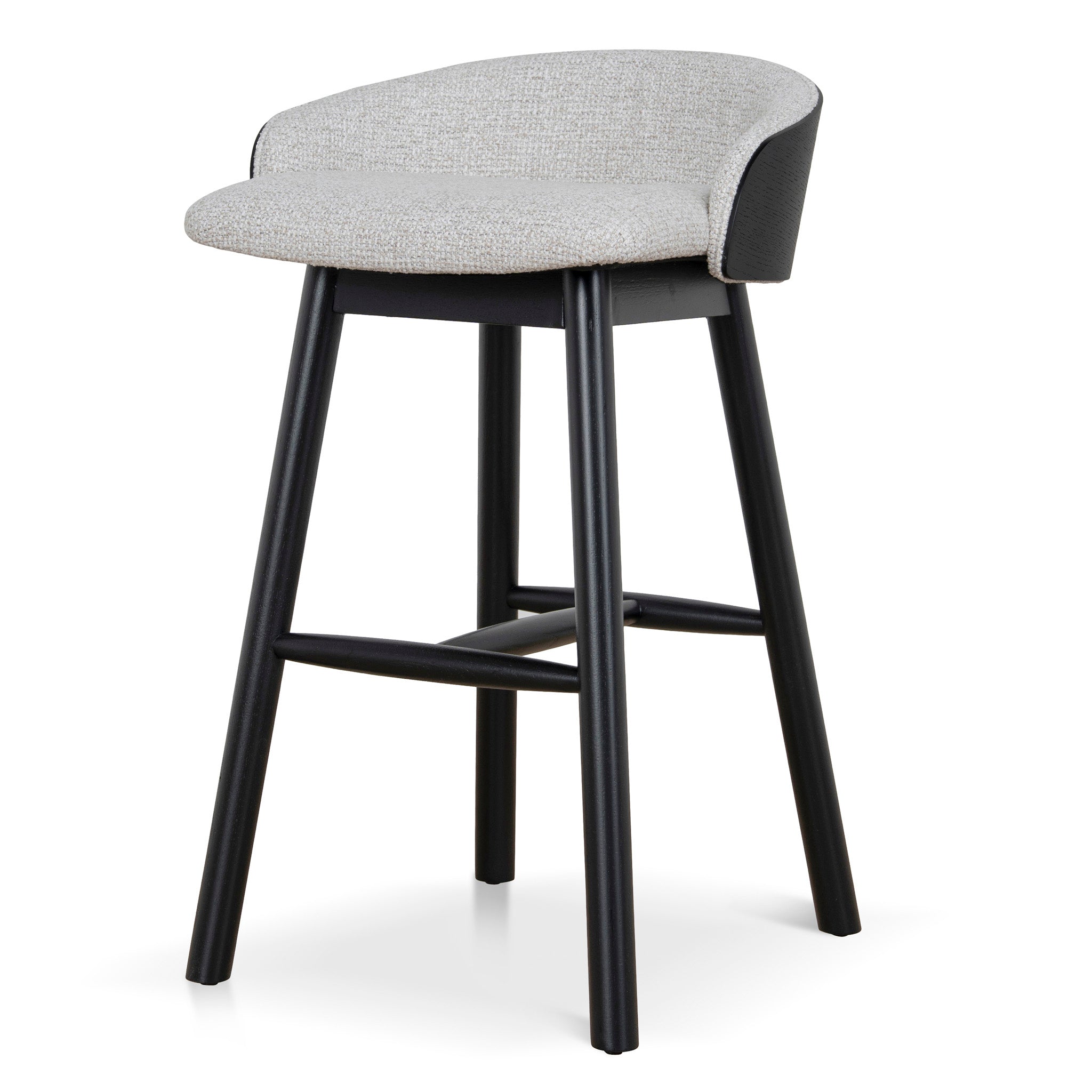 Nicholas 65cm Black Bar Stool - Verona Ivory Bar Stool Drake-Core