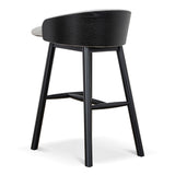 Nicholas 65cm Black Bar Stool - Verona Ivory Bar Stool Drake-Core