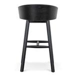 Nicholas 65cm Black Bar Stool - Verona Ivory Bar Stool Drake-Core