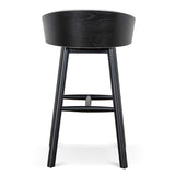 Nicholas 65cm Black Bar Stool - Verona Ivory Bar Stool Drake-Core