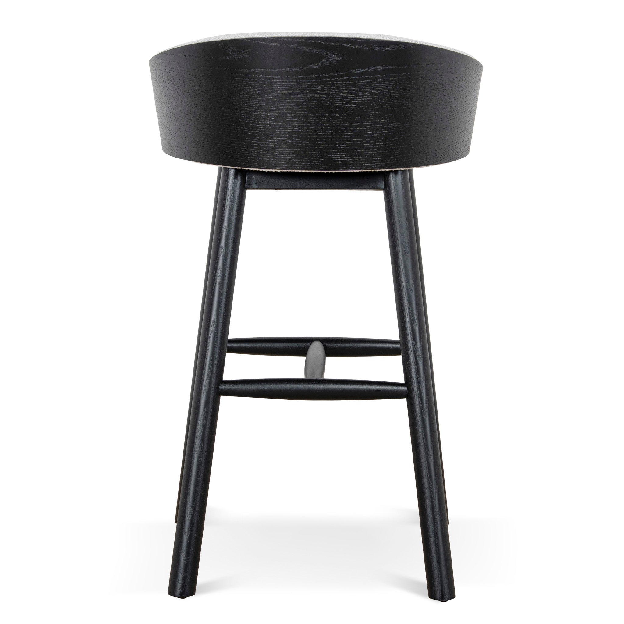 Nicholas 65cm Black Bar Stool - Verona Ivory Bar Stool Drake-Core