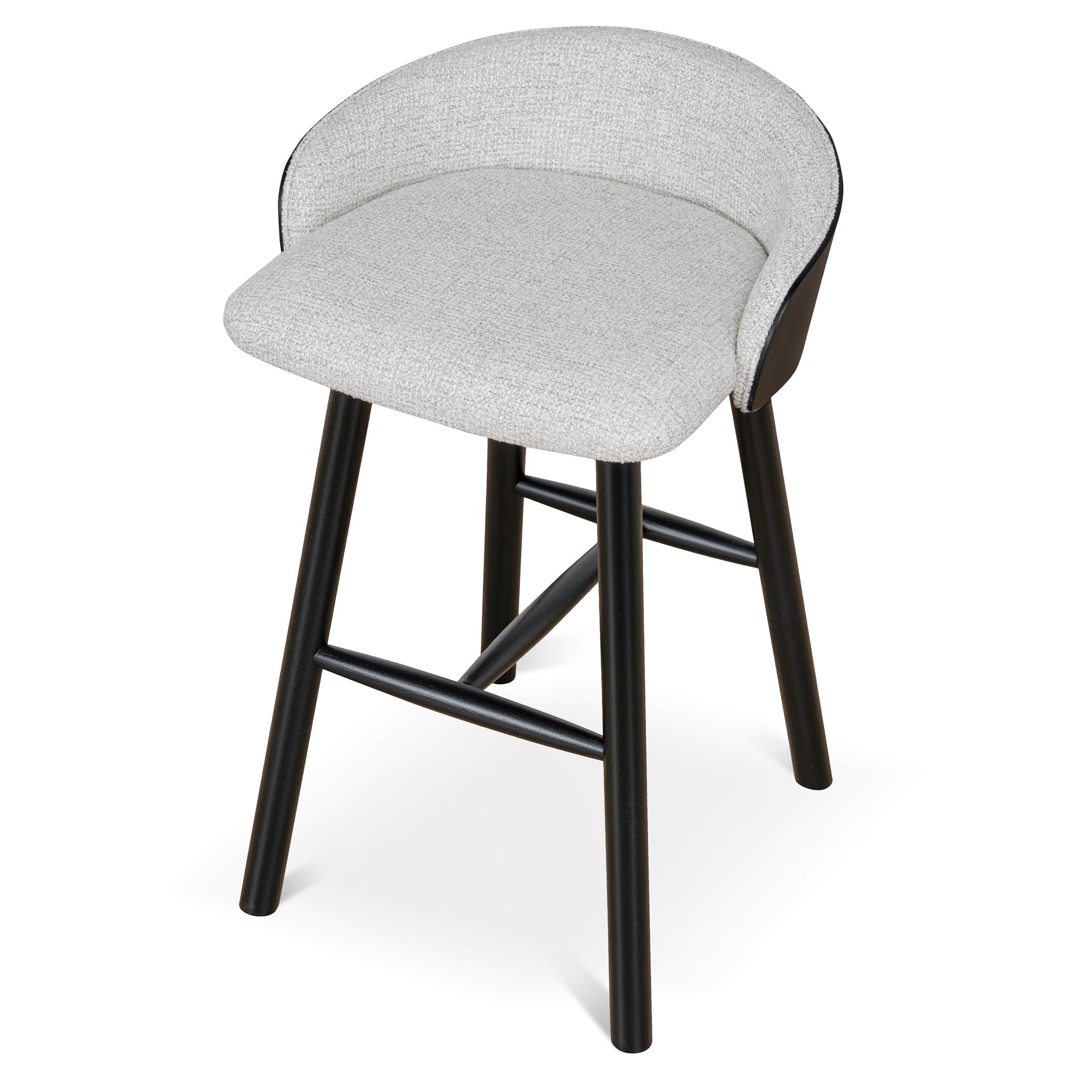 Nicholas 65cm Black Bar Stool - Verona Ivory Bar Stool Drake-Core