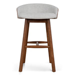 Nicholas 65cm Walnut Bar Stool - Verona Ivory Bar Stool Drake-Core