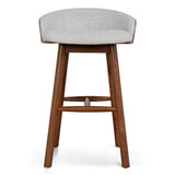 Nicholas 65cm Walnut Bar Stool - Verona Ivory Bar Stool Drake-Core
