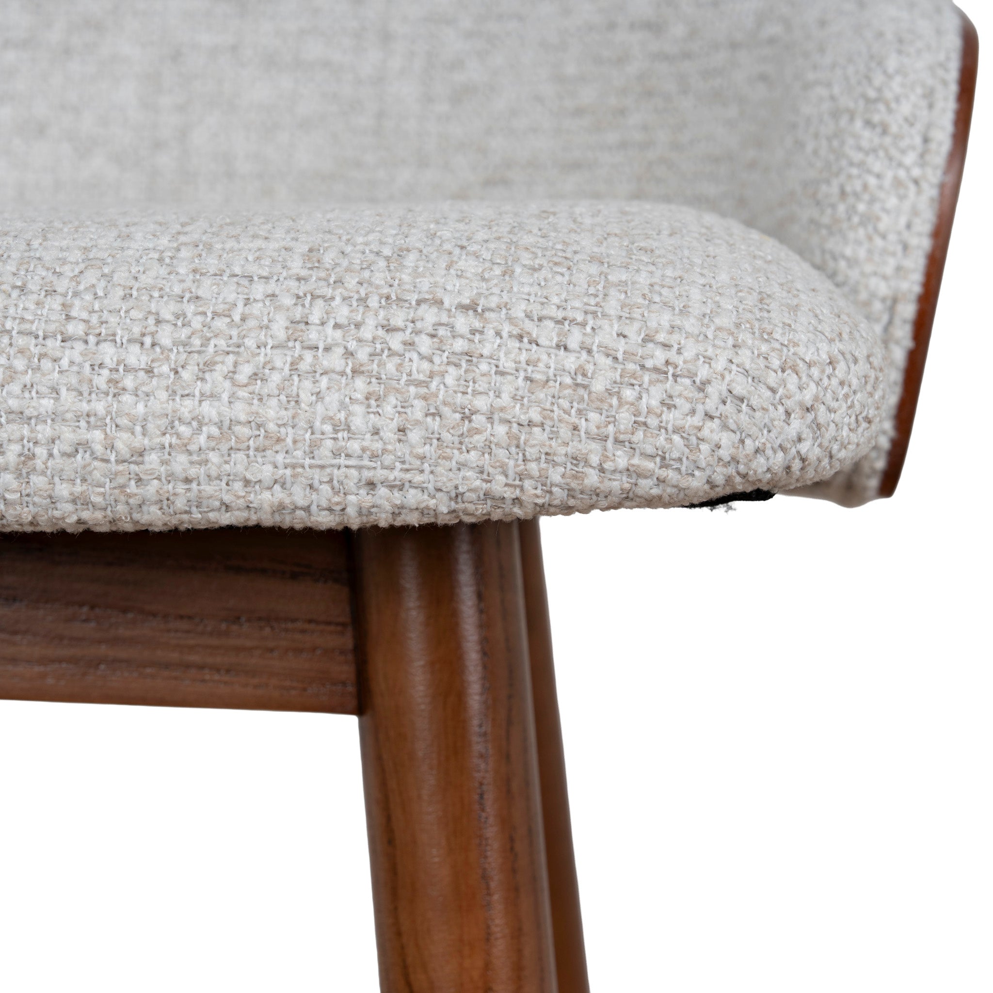 Nicholas 65cm Walnut Bar Stool - Verona Ivory Bar Stool Drake-Core