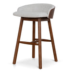 Nicholas 65cm Walnut Bar Stool - Verona Ivory Bar Stool Drake-Core