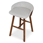 Nicholas 65cm Walnut Bar Stool - Verona Ivory Bar Stool Drake-Core