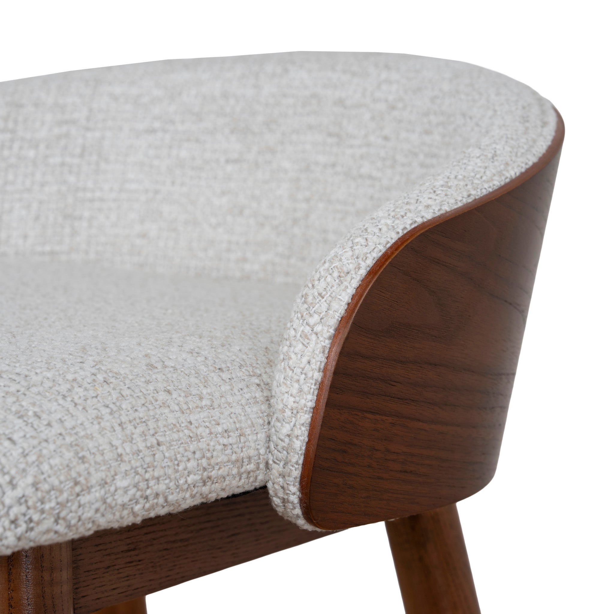 Nicholas 65cm Walnut Bar Stool - Verona Ivory Bar Stool Drake-Core