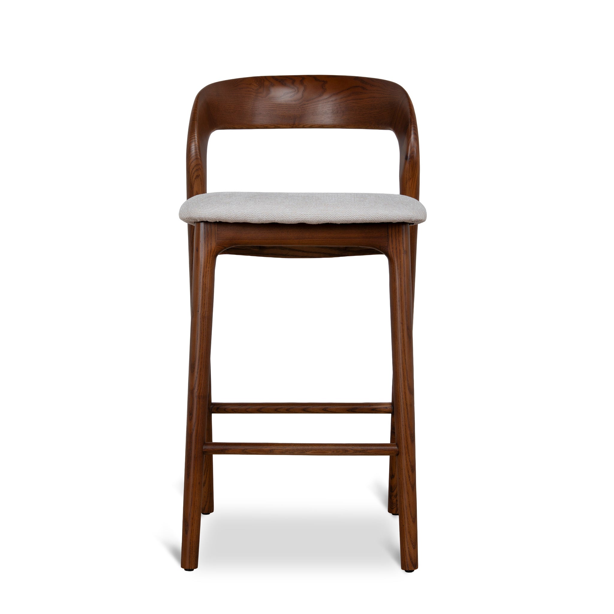 Marlow 65cm Walnut Bar Stool - Naxos Beige Bar Stool Naxos-Core