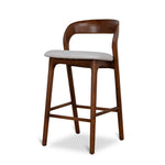 Marlow 65cm Walnut Bar Stool - Naxos Beige Bar Stool Naxos-Core