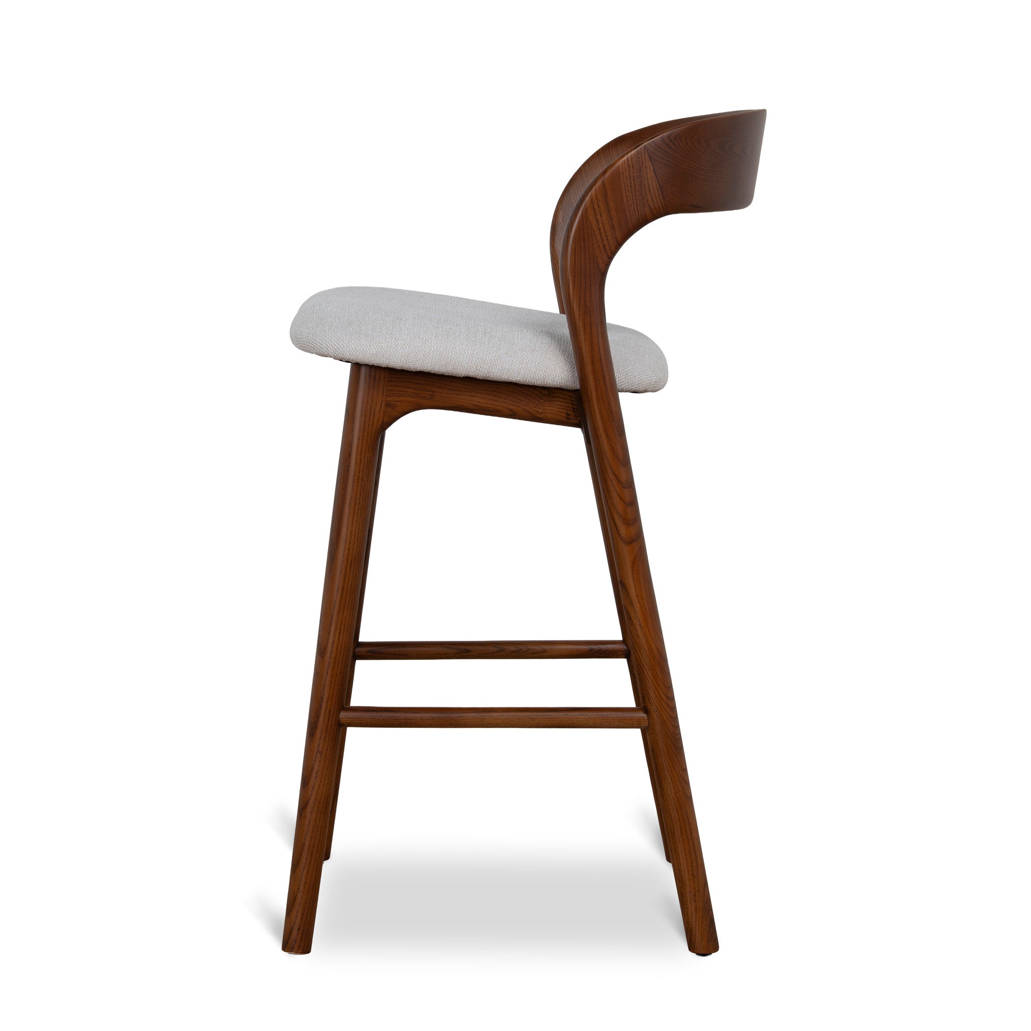 Marlow 65cm Walnut Bar Stool - Naxos Beige Bar Stool Naxos-Core
