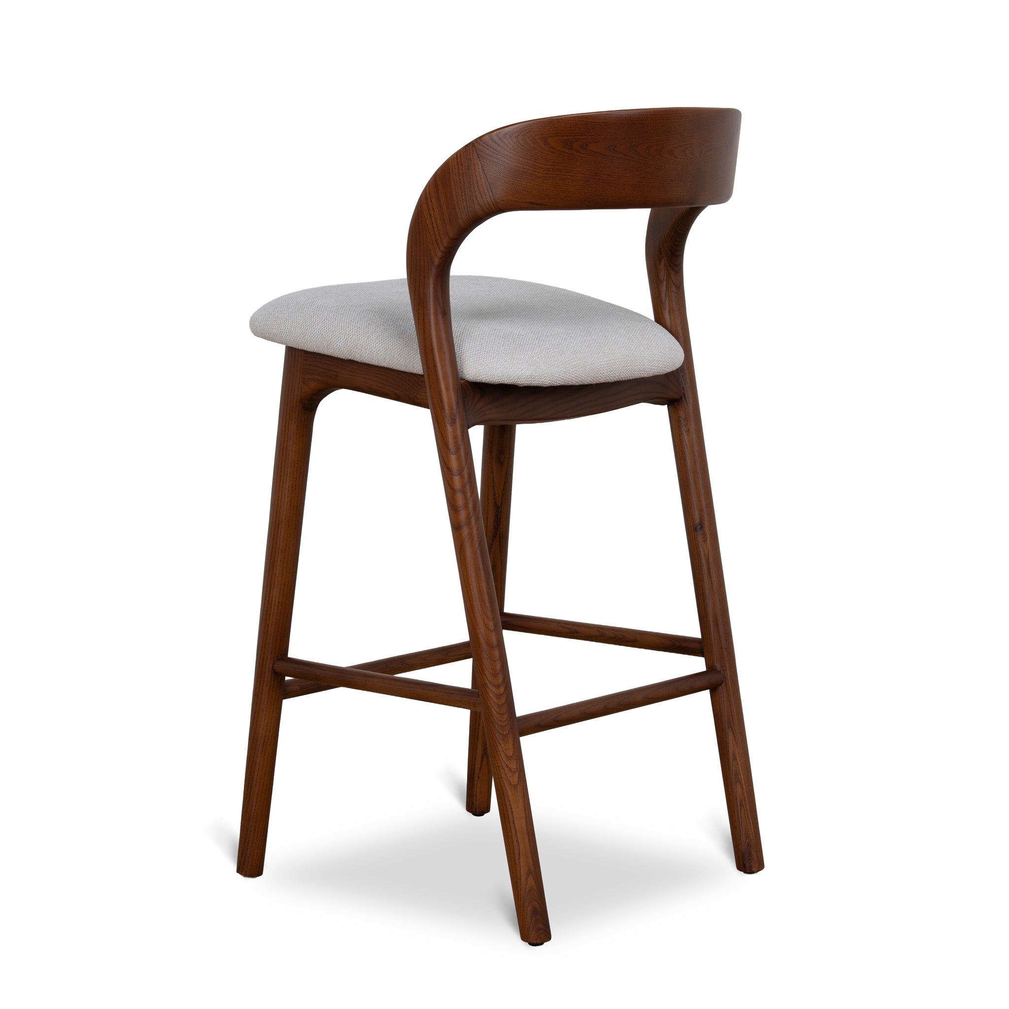 Marlow 65cm Walnut Bar Stool - Naxos Beige Bar Stool Naxos-Core