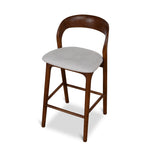 Marlow 65cm Walnut Bar Stool - Naxos Beige Bar Stool Naxos-Core