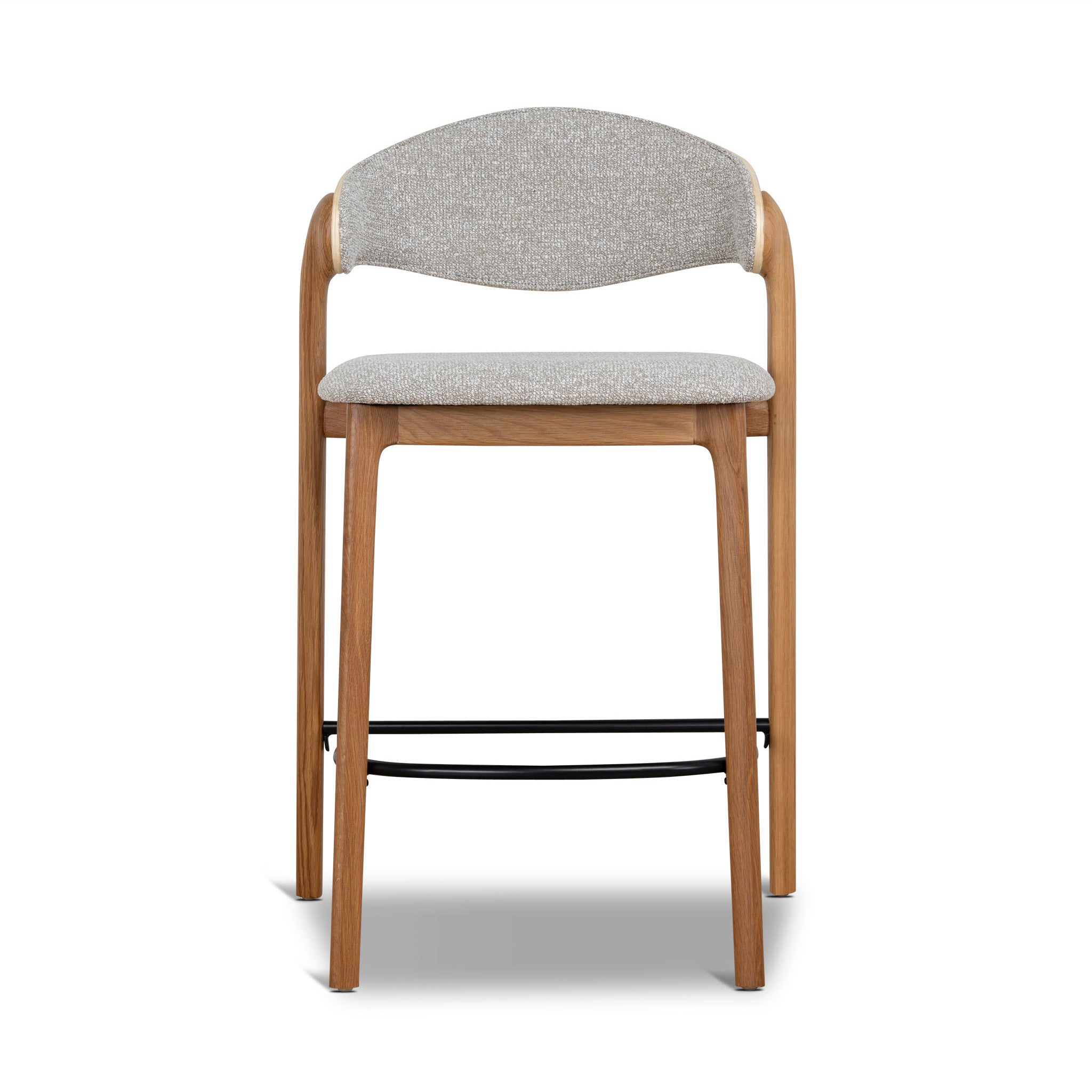 Set of 2 - Calira 65cm Natural Barstool - Drift Grey Bar Stool Swady-Core