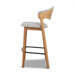 Set of 2 - Calira 65cm Natural Barstool - Drift Grey Bar Stool Swady-Core