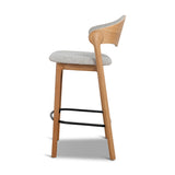 Set of 2 - Calira 65cm Natural Barstool - Drift Grey Bar Stool Swady-Core