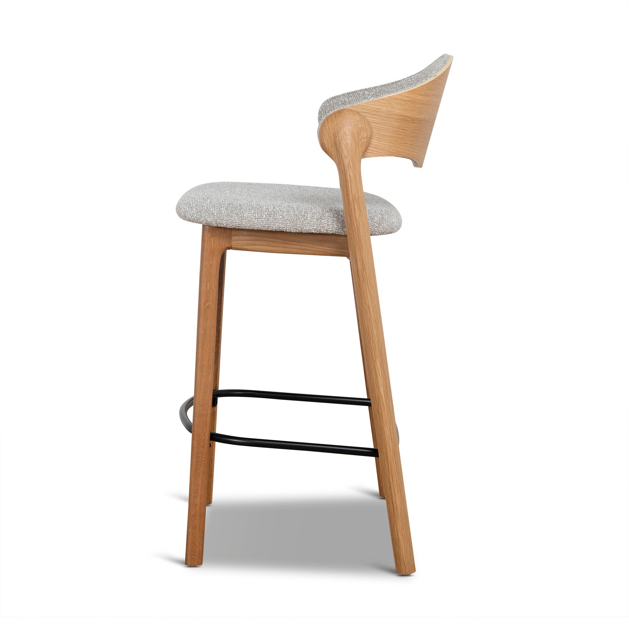 Set of 2 - Calira 65cm Natural Barstool - Drift Grey Bar Stool Swady-Core
