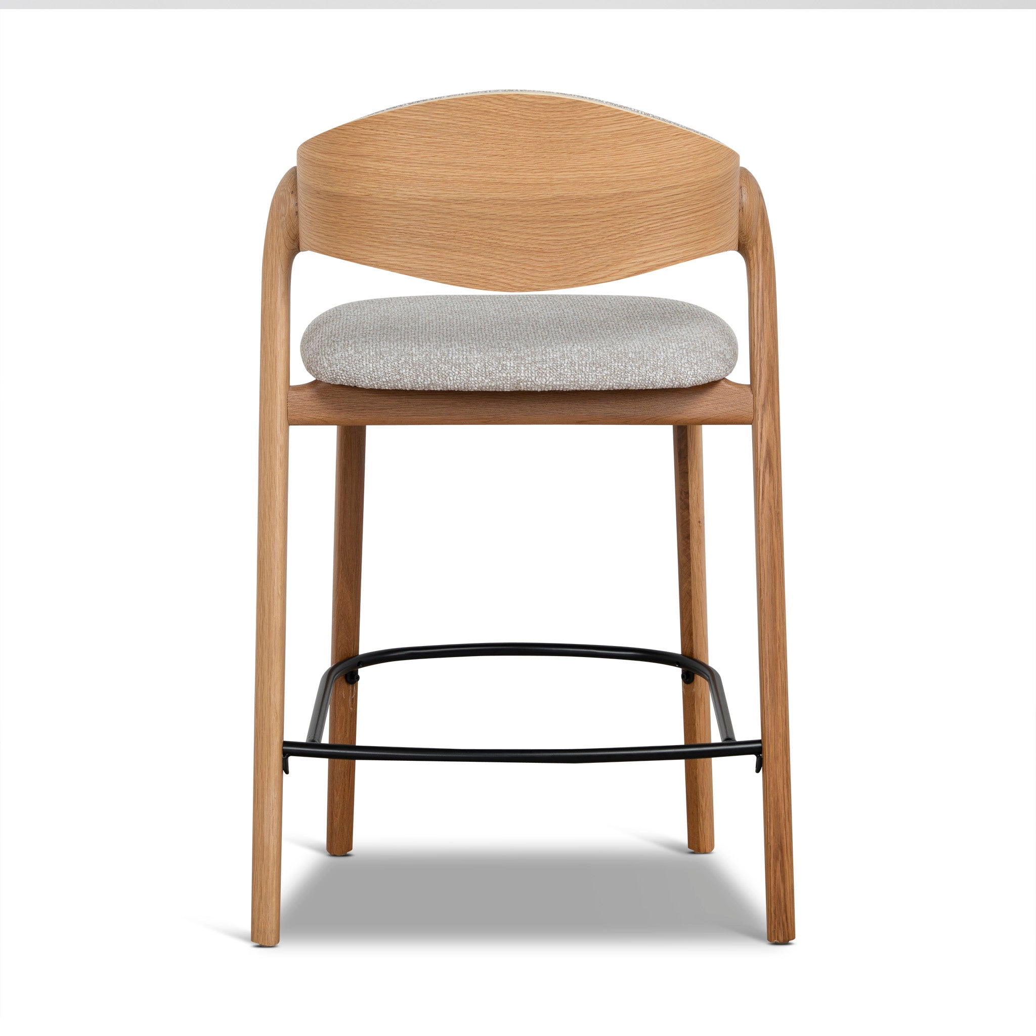 Set of 2 - Calira 65cm Natural Barstool - Drift Grey Bar Stool Swady-Core