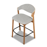 Set of 2 - Calira 65cm Natural Barstool - Drift Grey Bar Stool Swady-Core