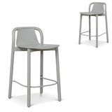 Set of 2 - Mirelle 65cm Barstool - Light Grey Bar Stool Swady-Core