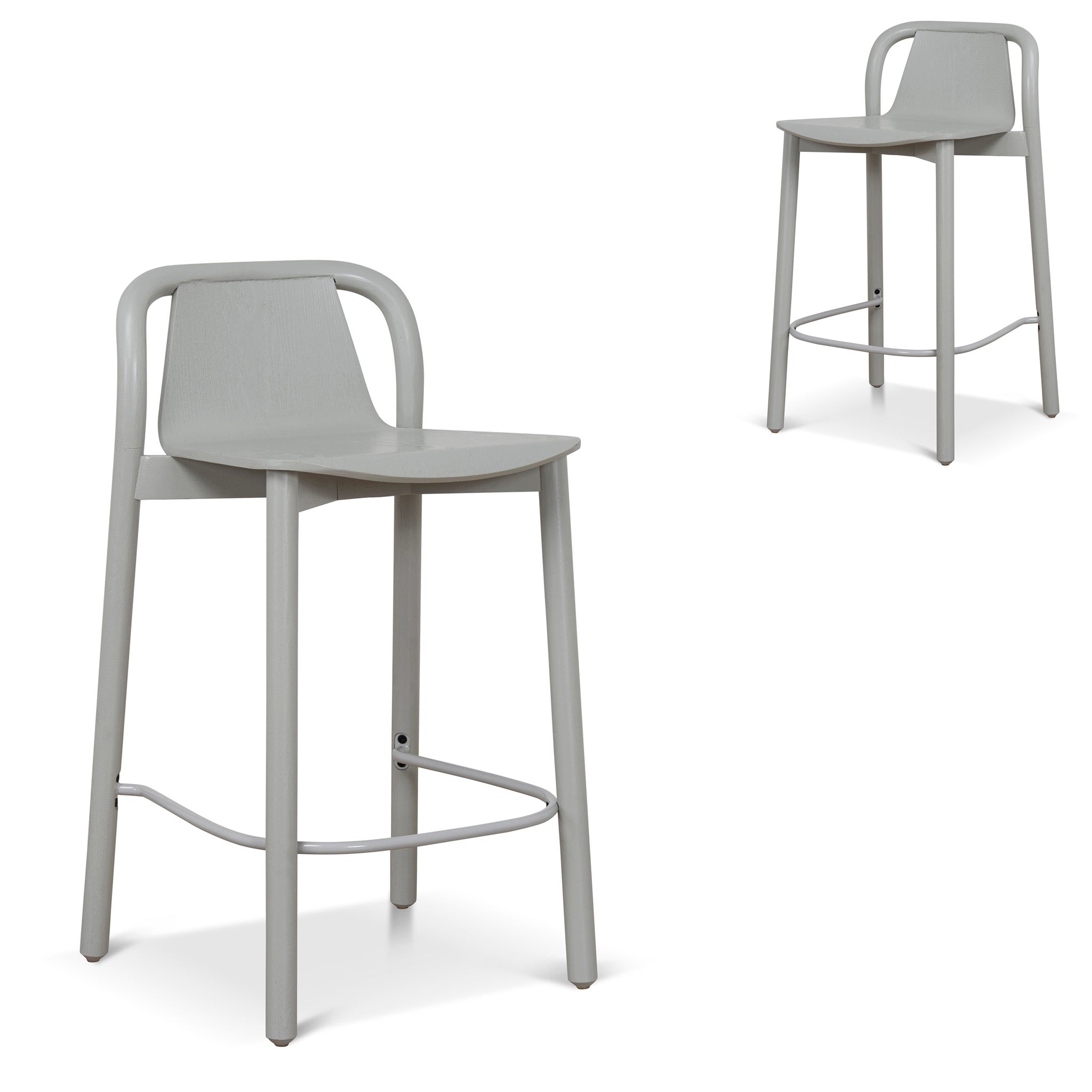 Set of 2 - Mirelle 65cm Barstool - Light Grey Bar Stool Swady-Core