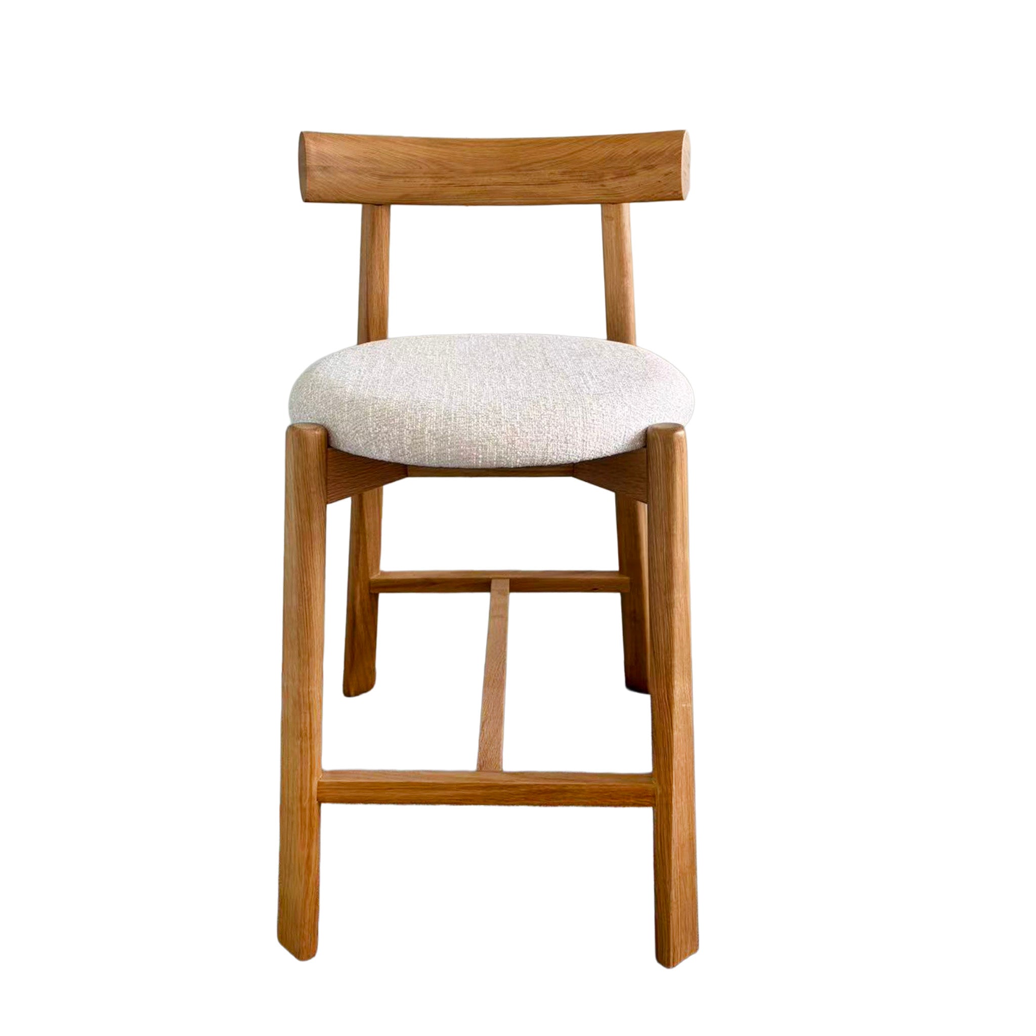 Set of 2 - Benoit 65cm Natural Barstool - Califonia Beige Hanson-Core