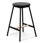 Ex Display - Leo Bar Stool - Black Timber Seat - Black Frame - Last One Bar Stool New Home-Core