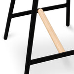Ex Display - Leo Bar Stool - Black Timber Seat - Black Frame - Last One Bar Stool New Home-Core