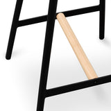 Ex Display - Leo Bar Stool - Black Timber Seat - Black Frame - Last One Bar Stool New Home-Core